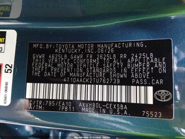 2026 TOYOTA CAMRY SE 9