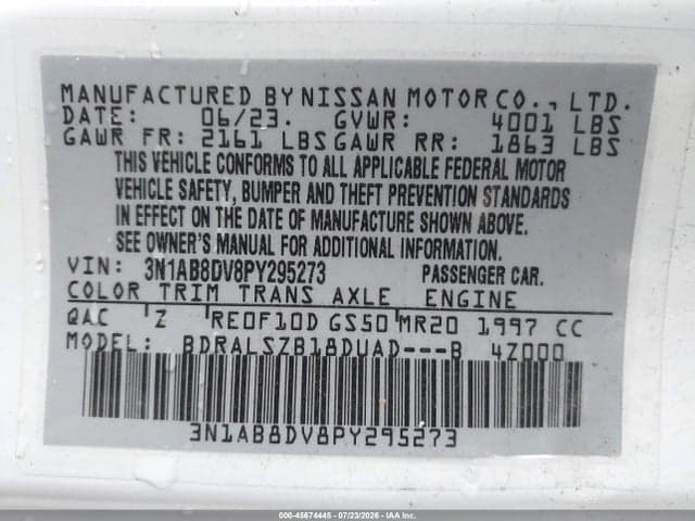 2023 NISSAN SENTRA SR XTRONIC CVT 9