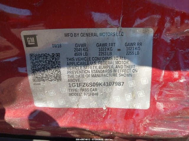 2019 CHEVROLET BOLT EV PREMIER 9