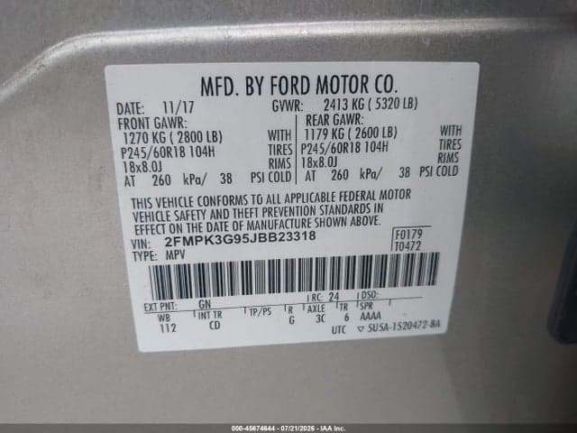 2018 FORD EDGE SE 9