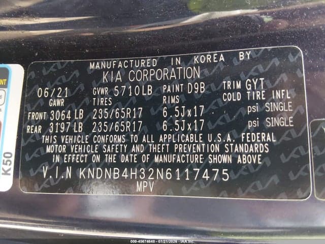 2022 KIA CARNIVAL MPV LX SEAT PACKAGE 9