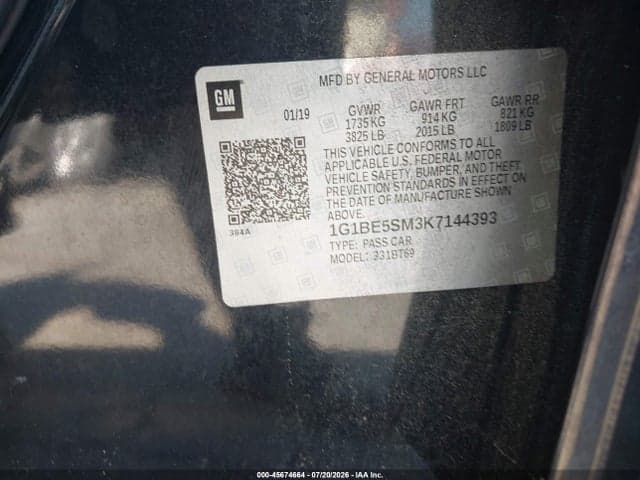 2019 CHEVROLET CRUZE LT 9