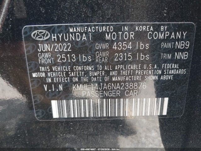 2022 HYUNDAI SONATA SEL 9