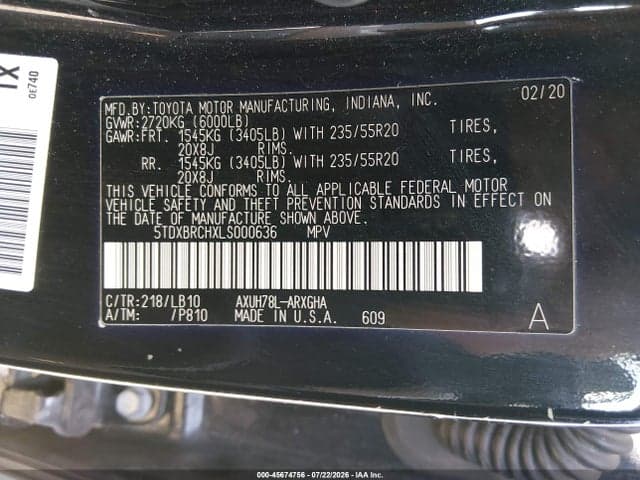 2020 TOYOTA HIGHLANDER HYBRID LIMITED 9
