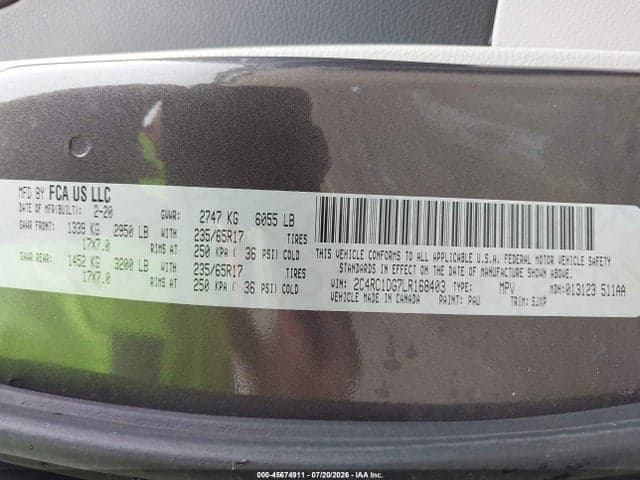 2020 CHRYSLER VOYAGER LXI 9