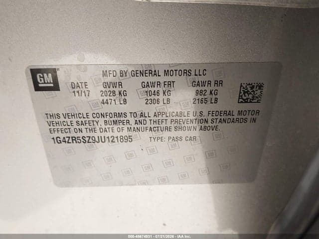 2018 BUICK LACROSSE PREMIUM 9