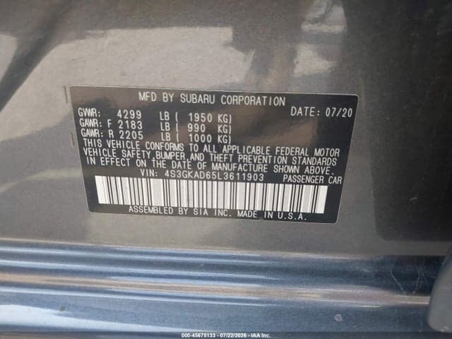 2020 SUBARU IMPREZA PREMIUM 9