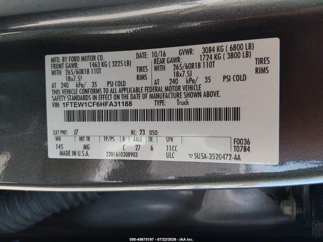 2017 FORD F-150 XLT 9