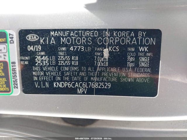 2020 KIA SPORTAGE S 9