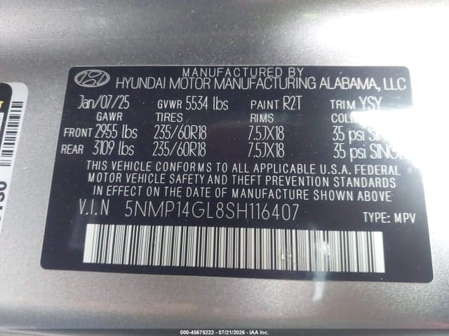 2025 HYUNDAI SANTA FE SE 9