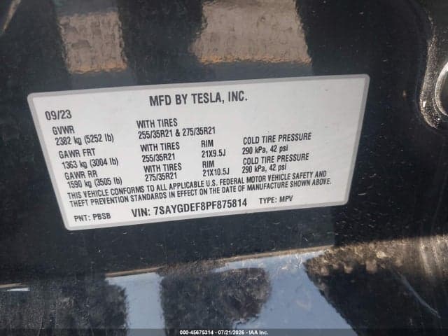 2023 TESLA MODEL Y PERFORMANCE DUAL MOTOR ALL-WHEEL DRIVE 9