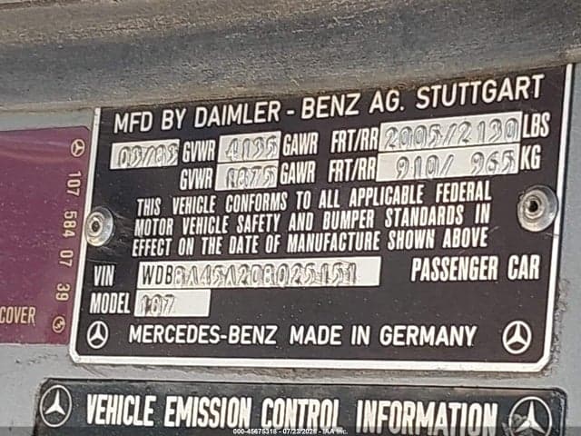 1983 MERCEDES-BENZ 380 SL 9