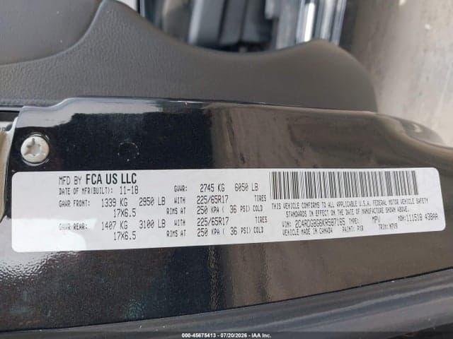 2019 DODGE GRAND CARAVAN SE PLUS 9