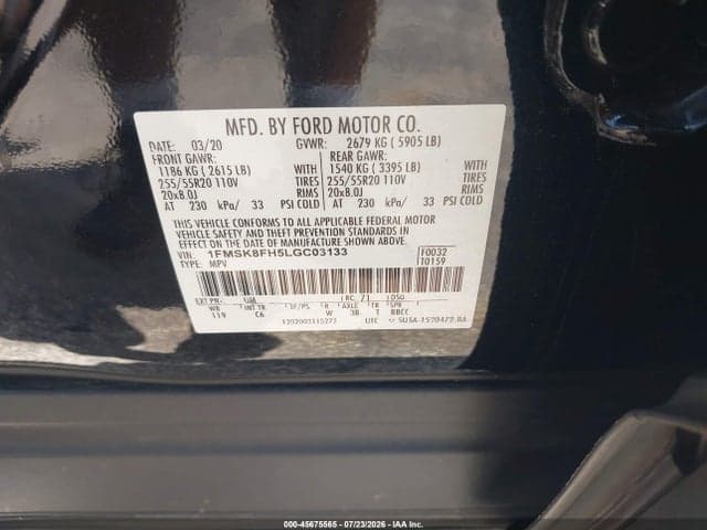 2020 FORD EXPLORER LIMITED 9