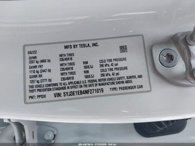 2022 TESLA MODEL 3 LONG RANGE DUAL MOTOR ALL-WHEEL DRIVE 9