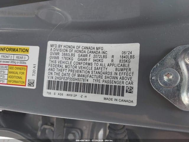 2025 HONDA CIVIC SPORT 9