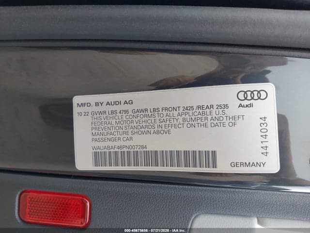 2023 AUDI A4 PREMIUM 40 TFSI QUATTRO S TRONIC 9