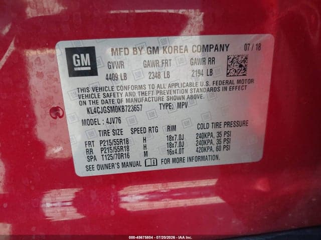 2019 BUICK ENCORE AWD ESSENCE 9