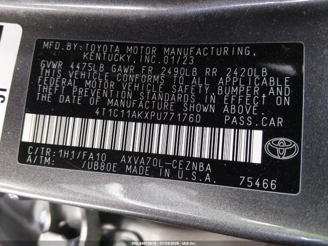2023 TOYOTA CAMRY LE 9