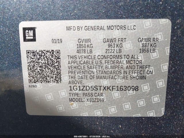 2019 CHEVROLET MALIBU LT 9