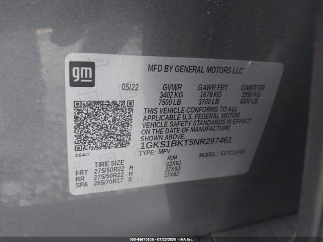 2022 GMC YUKON 2WD SLT 9