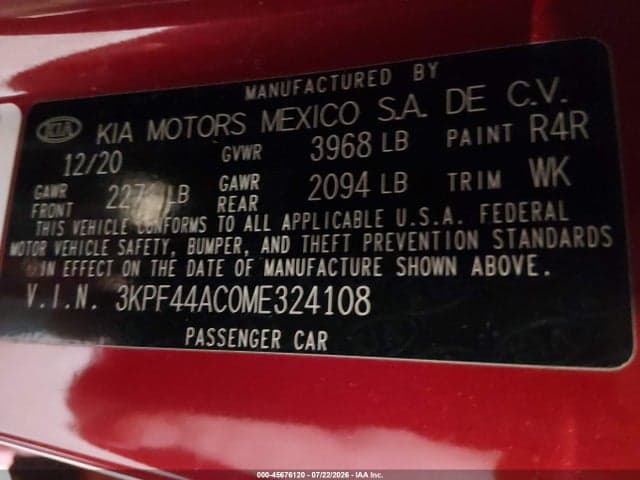 2021 KIA FORTE GT 9