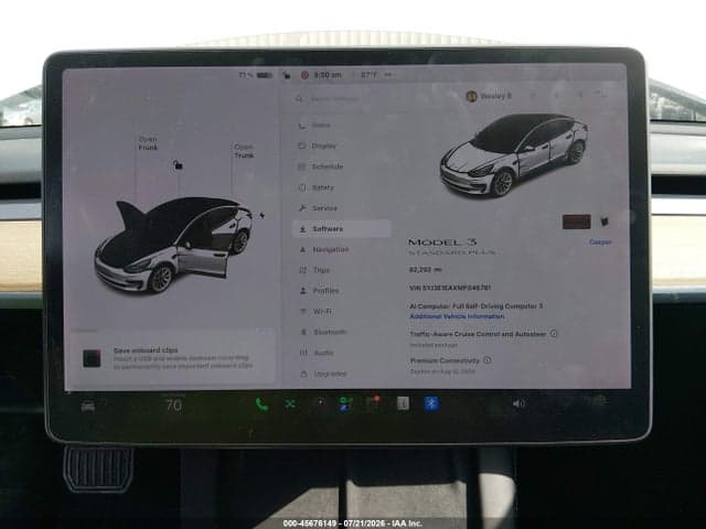 2021 TESLA MODEL 3 STANDARD RANGE PLUS REAR-WHEEL DRIVE 7