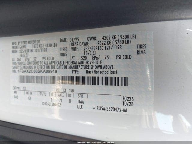 2025 FORD TRANSIT-350 PASSENGER VAN XLT 9