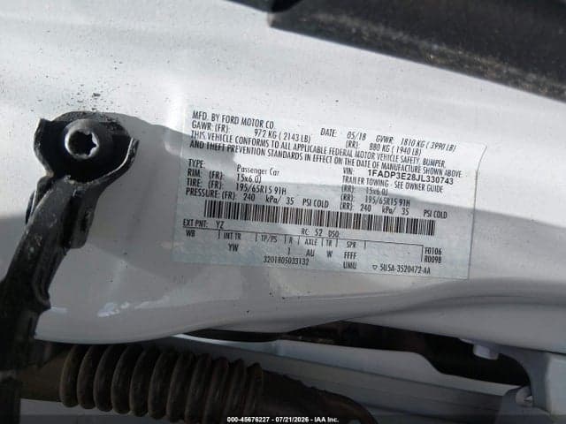 2018 FORD FOCUS S 9