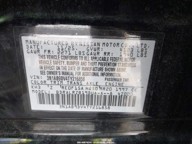 2026 NISSAN SENTRA SR 9