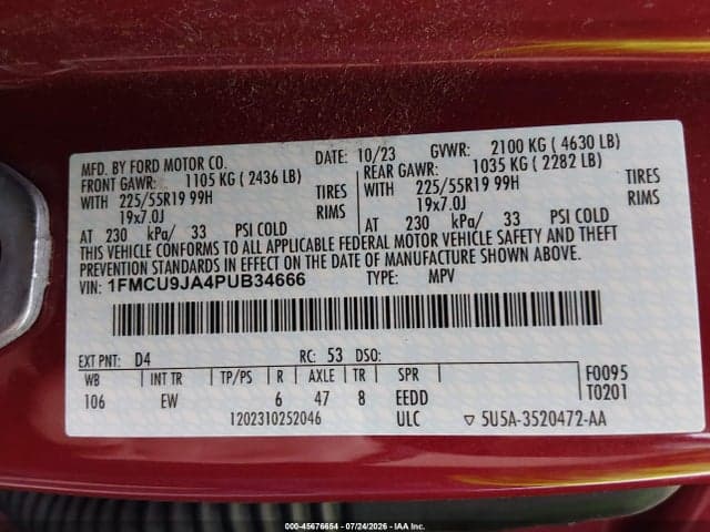 2023 FORD ESCAPE PLATINUM 9