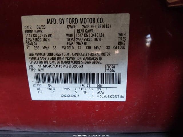2023 FORD EXPLORER XLT 9