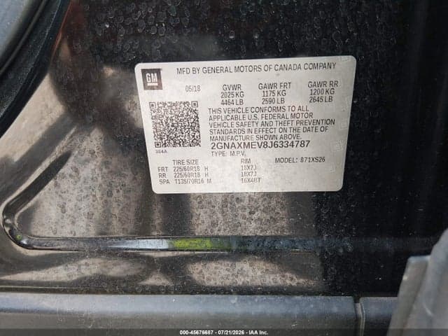 2018 CHEVROLET EQUINOX PREMIER 9