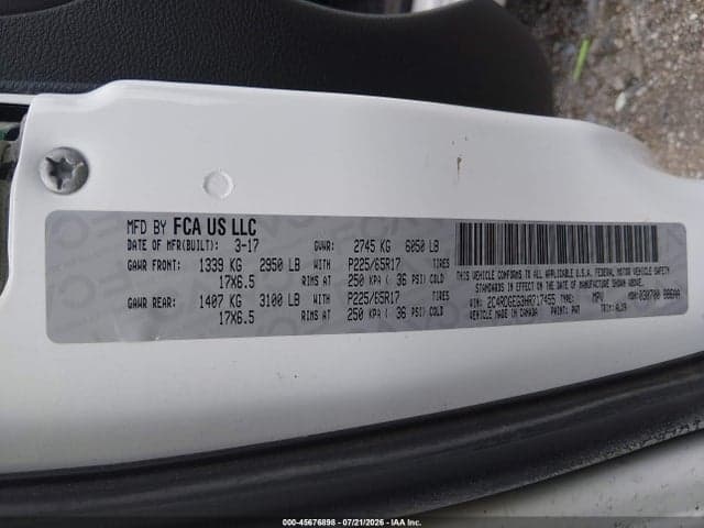 2017 DODGE GRAND CARAVAN GT 9