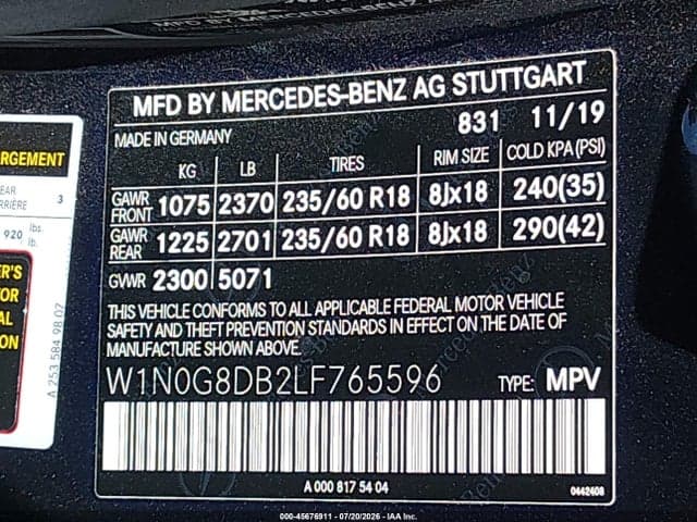 2020 MERCEDES-BENZ GLC 300 9