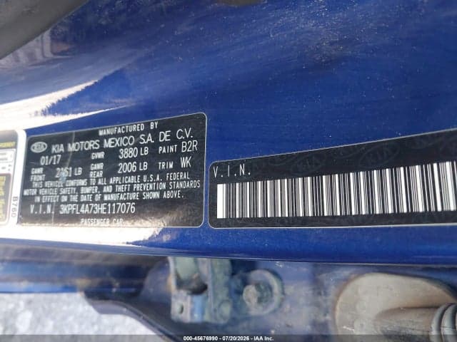 2017 KIA FORTE LX 9