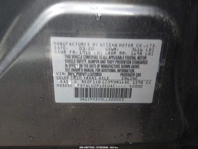 2020 NISSAN KICKS SR XTRONIC CVT 9