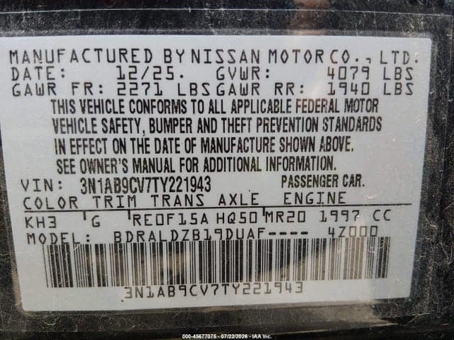 2026 NISSAN SENTRA SV 9
