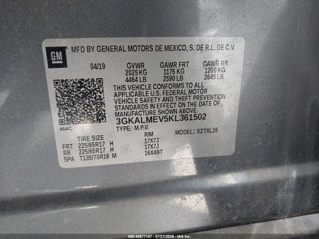 2019 GMC TERRAIN SLE 9