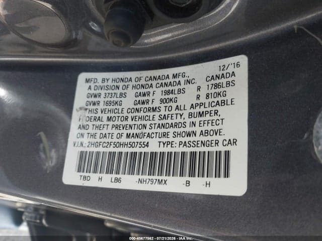 2017 HONDA CIVIC LX 9