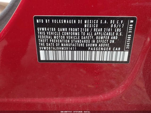 2017 VOLKSWAGEN JETTA 1.4T SE 9