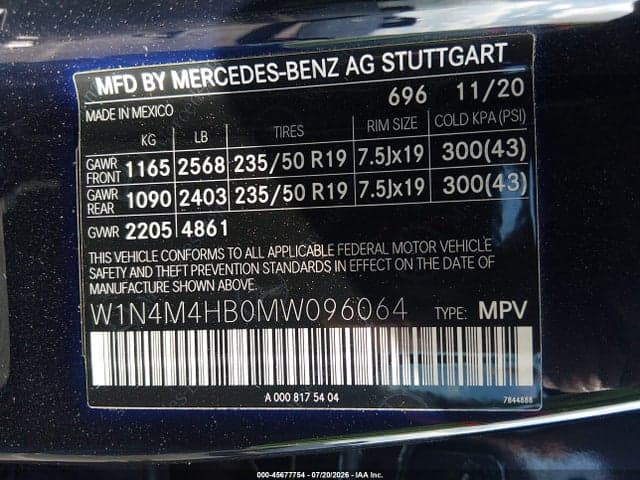 2021 MERCEDES-BENZ GLB 250 4MATIC 9