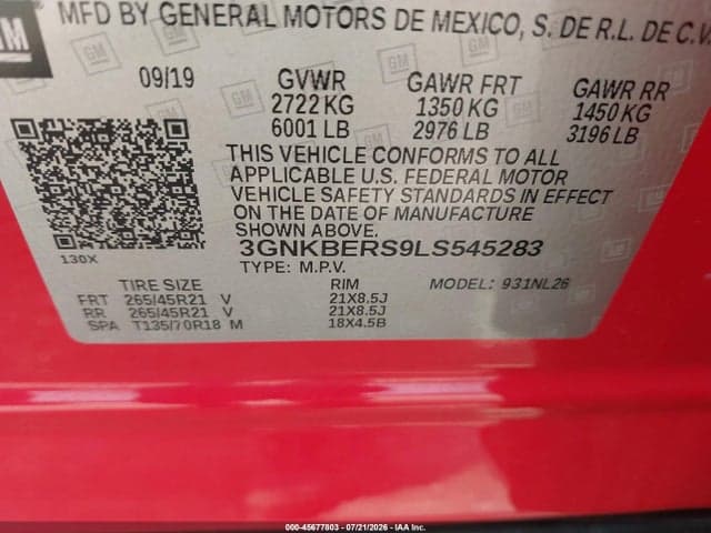2020 CHEVROLET BLAZER FWD RS 9
