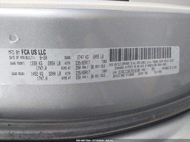 2020 CHRYSLER VOYAGER LX 9