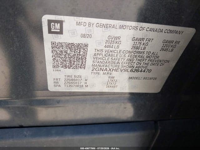 2020 CHEVROLET EQUINOX FWD LS 9