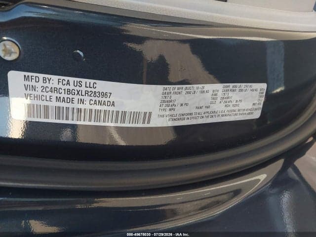 2020 CHRYSLER PACIFICA TOURING L 9