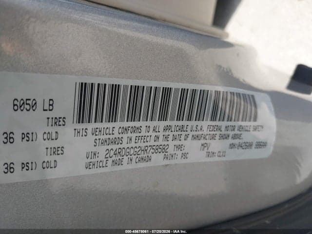 2017 DODGE GRAND CARAVAN SXT 10