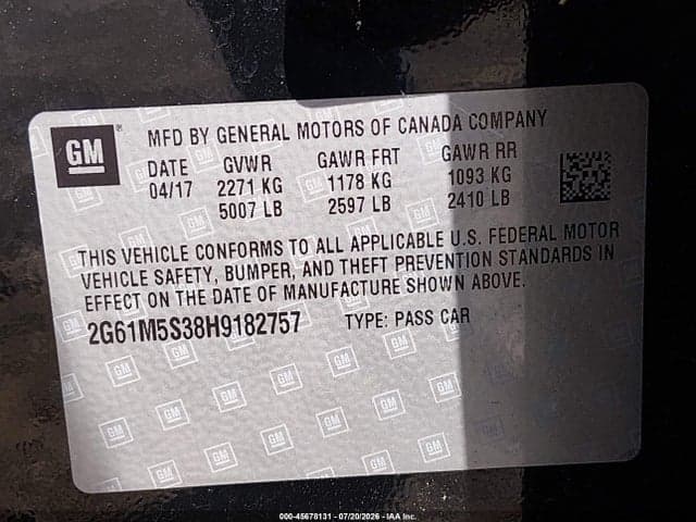 2017 CADILLAC XTS LUXURY 9