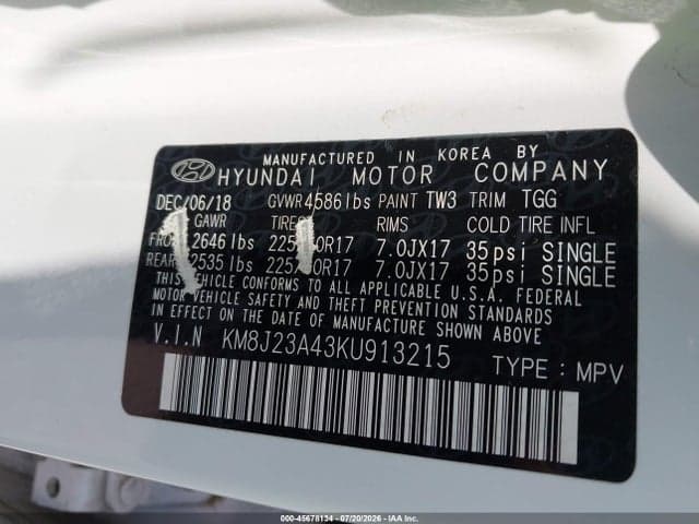 2019 HYUNDAI TUCSON SE 9