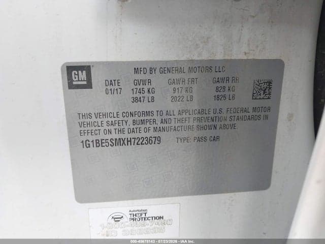 2017 CHEVROLET CRUZE LT AUTO 9